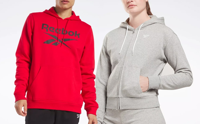 Man and Woman Wearing Reebok Hoodies