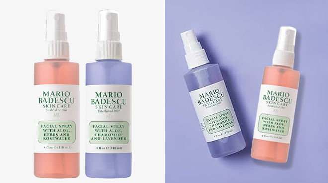 Mario Badescu Facial Spray Aloe Rose Water and Chamomile Lavender Duo