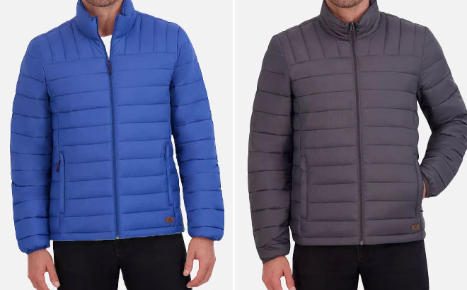 Men in Grey Puffer Jacket at Kohls 3