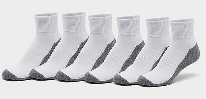 Mens Sonneti Quarter Socks 6 Pair