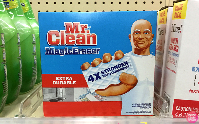 Mr Clean Magic Eraser Cleaning Pads in shelf