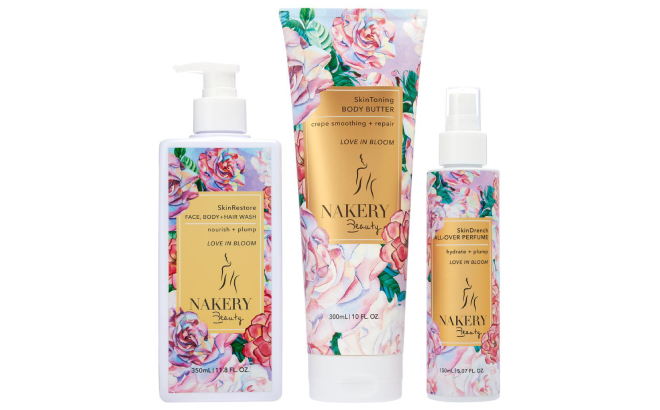 Nakery Beauty Love in Bloom 3 Piece Anti Aging Body Collection