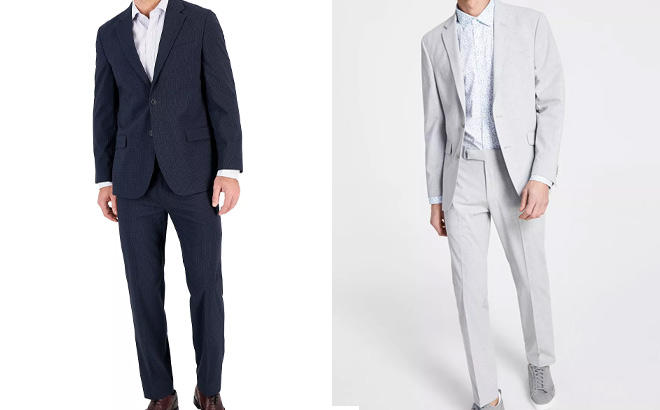 Nautica Mens Suit on Lefr and Kenneth Cole Reaction Mens Suit on Right