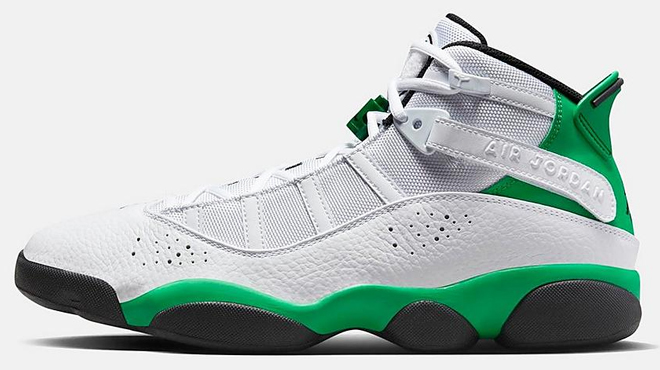 Nike Air Jordan 6 Rings Mens Basketball Shoes in Lucky Green