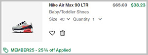 Nike Air Max 90 LTR Baby Toddler Shoes Screenshot