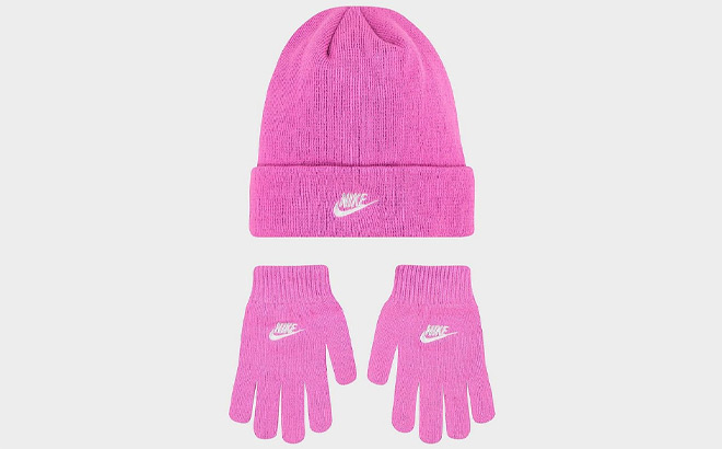 Nike Futura Beanie Hat and Gloves Set