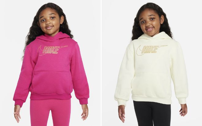 Nike Sportswear Club Fleece Holiday Shine Hoodie Little Kids