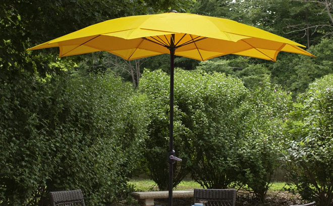 Northlight 8 85 Foot Lotus Umbrella with Hand Crank in Yellow