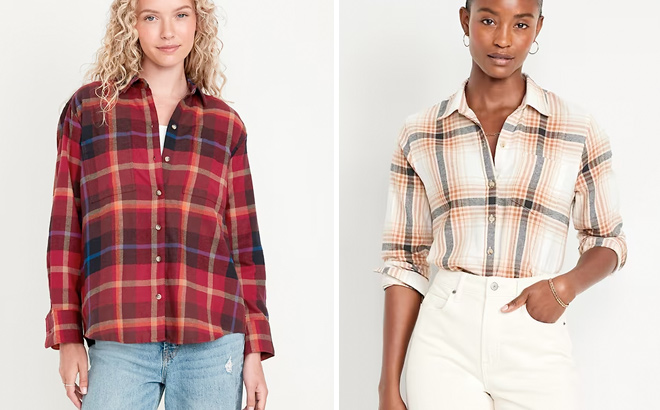 Old Navy Classic Flannel Button Down Shirt