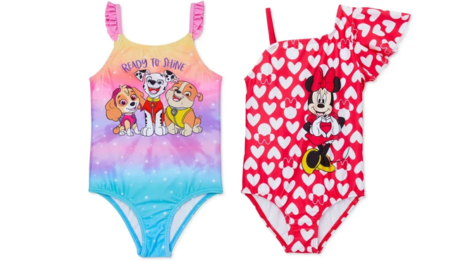 Paw Patrol and Minnie Mouse Toddler Bathing Suit