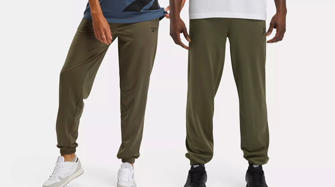 Reebok Track Pants in Army Green
