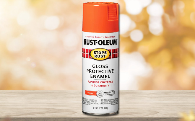 Rust Oleum Stops Rust Spray Paint in Gloss Orange