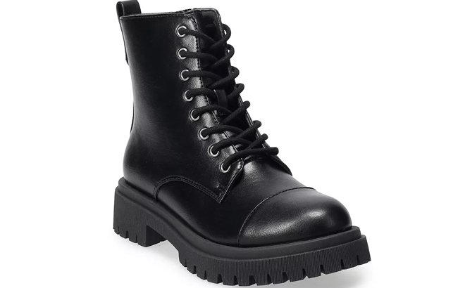 SO Jupiter Womens Combat Boots in Black