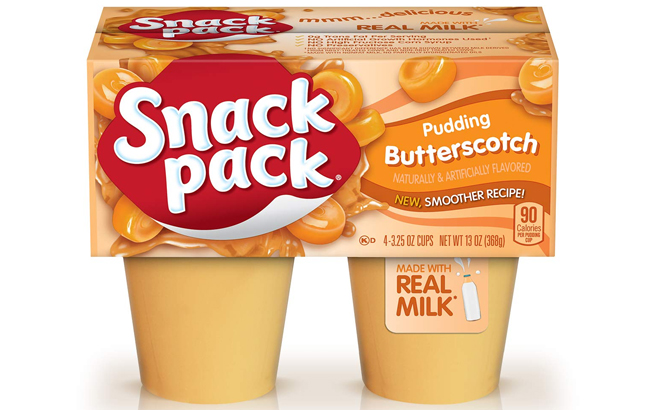 Snack Pack 4 Count Butterscotch Flavored Pudding Cups