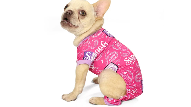 Snoop Doggie Doggs Deluxe Dog Jersey in Pink Snoop Color