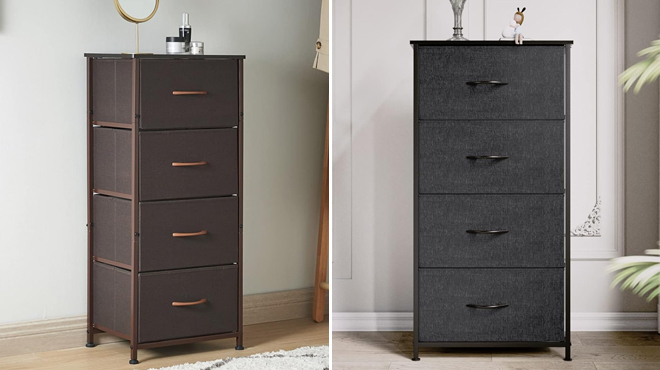 Somdot Tall Dresser for Bedroom with 4 Drawers and YITAHOME Storage Tower