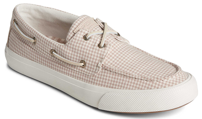 Sperry Mens SeaCycled Bahama II Gingham Sneakers