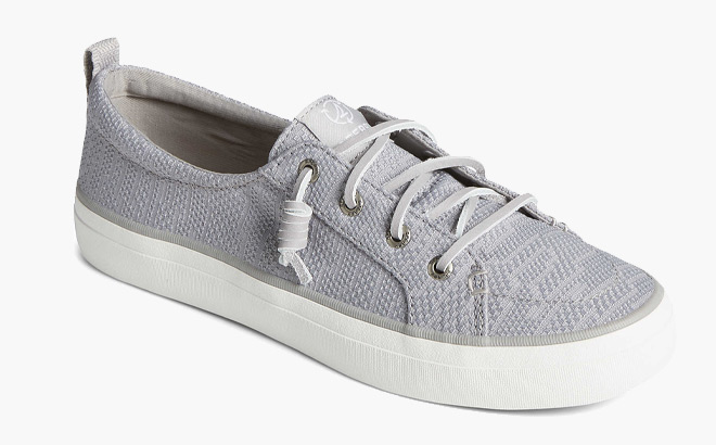 Sperry Womens Crest Vibe Jacquard Sneakers in Gray Color