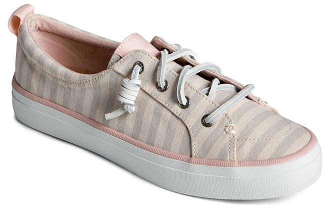 Sperry Womens SeaCycled Crest Vibe Striped Textile Sneakers