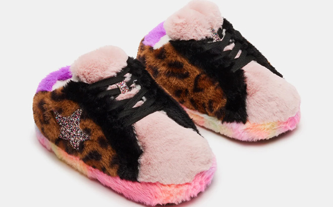 Steve Madden Kids Tara Slippers on a Gray Background