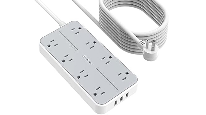 Tessan 15ft Power Strip 8 Outlets