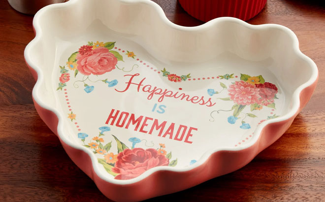 The Pioneer Woman Heart Shaped Ceramic Baking Dish