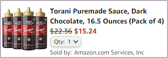 Torani Puremade Sauce dark choco checkout screenshot