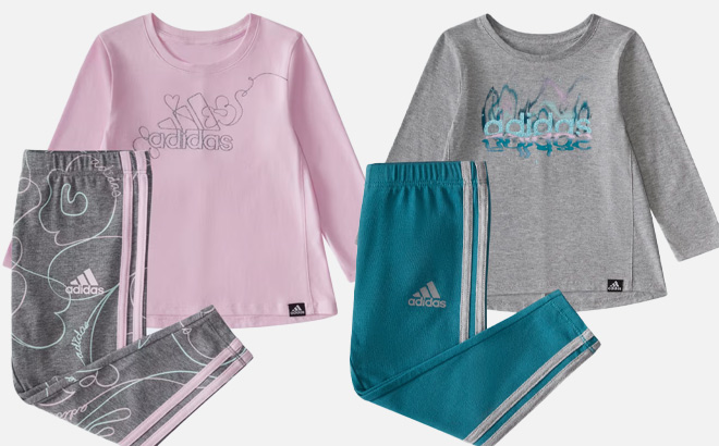 Two Adidas Girls Mattching Sets