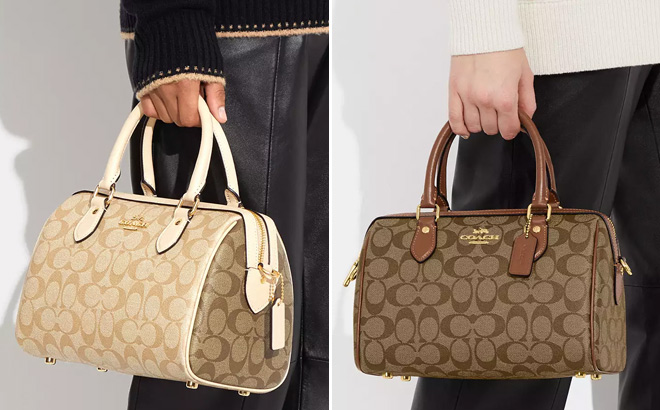 Two Coach Outlet Satchel In Signature Canvas