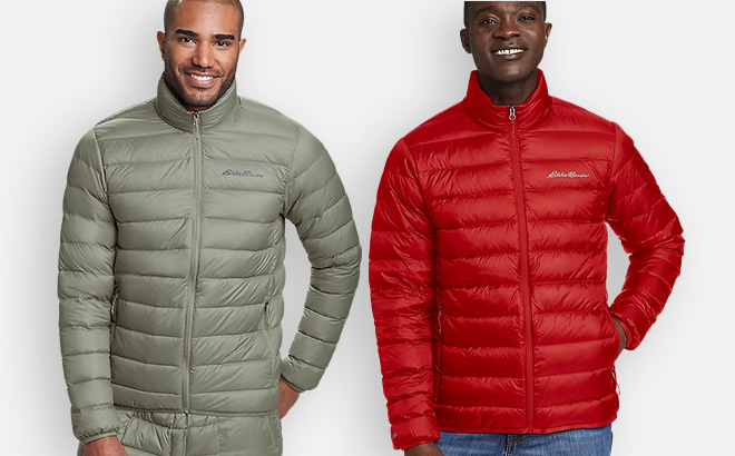 Two Eddie Bauer Mens Down Jackets