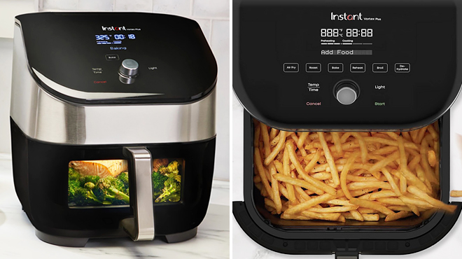 Two Images of Instant Vortex Plus 6 Quart Air Fryer