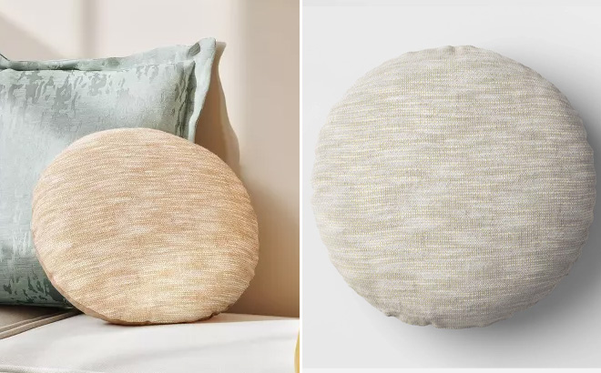 Two Woven Cotton Pillows
