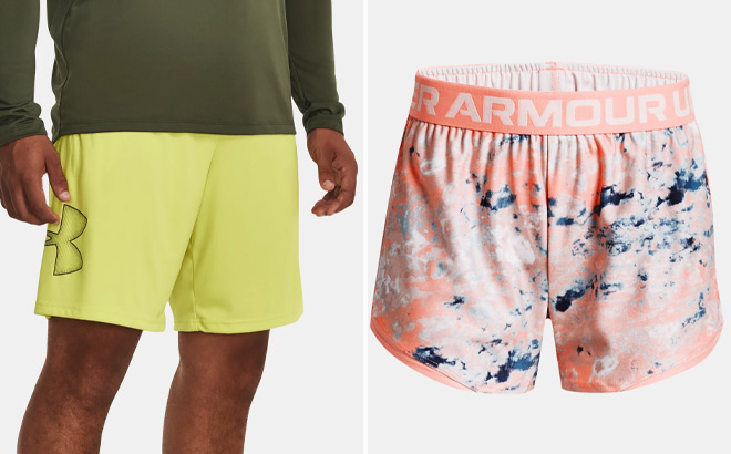 Under Armour Mens Graphic Shorts and Under Armour Girls Printed Shorts