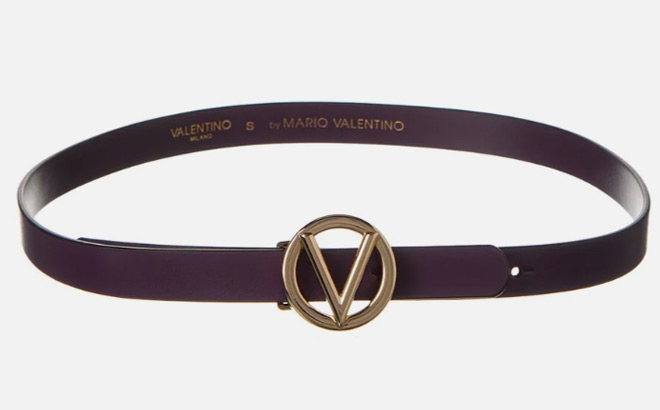 Valentino by Mario Valentino Baby Leather Belt in Red