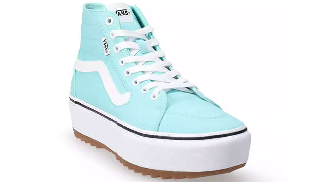 Vans Filmore Hi Tapered Platform ST Womens High Top Shoes in Aqua Sky Color