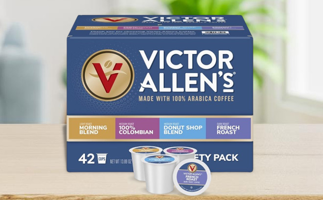 Victor Allens 42 Count K Cups Pack on a Table