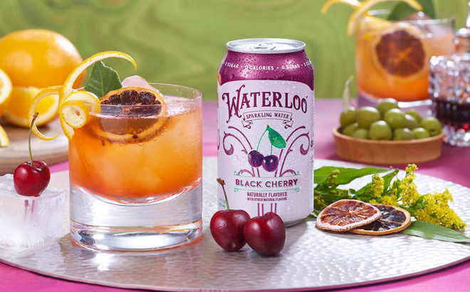 Waterloo Sparkling Water in Black Cherry Flavor
