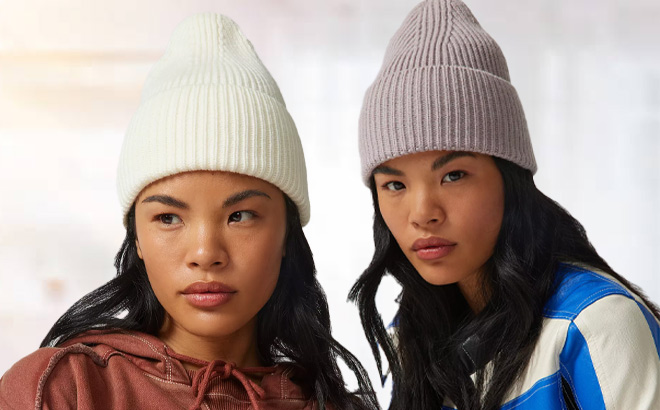 Women Wearing Urban Ourfitters Khloe Ribbed Beanies