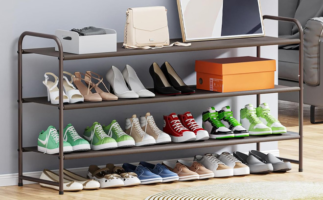 3 Tier Stackable Shoe Organizer