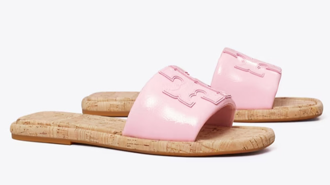 A Pair of Tory Burch Double T Sport Slide