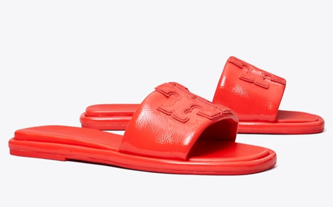 A Pair of Tory Burch Double T Sport Slide