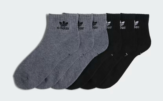 Adidas Kids Quarter Socks 6 Pack