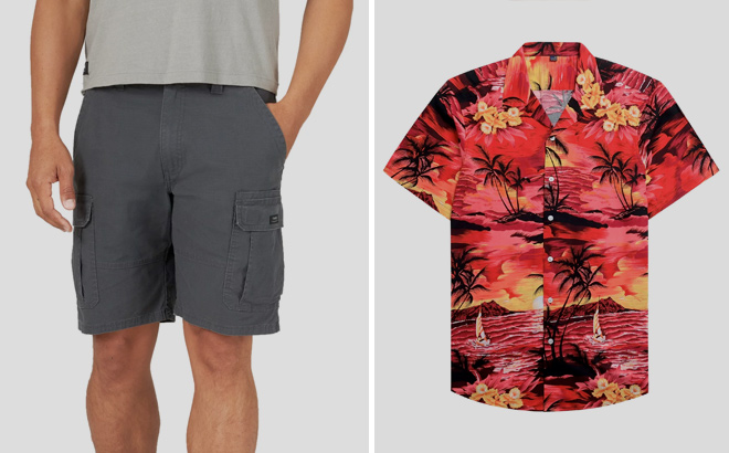Alimens Gentle 100 Cotton Short Sleeve Hawaiian Shirts for Men Casual Button Down Shirt