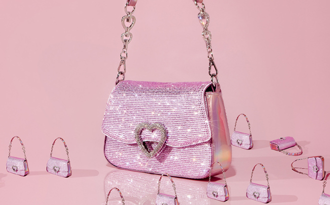 Barbie X Aldo Shoulder Bag on a Pink Background