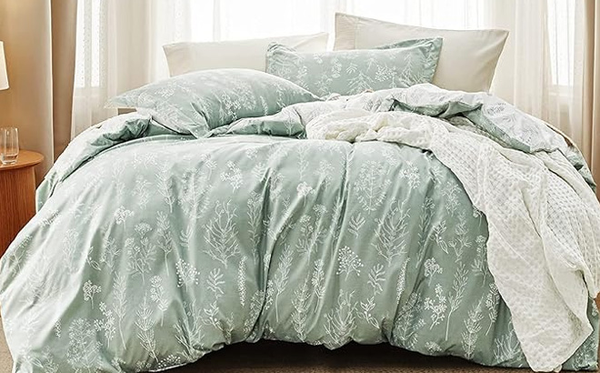 Bedsure Queen Comforter Set in Sage Green Color