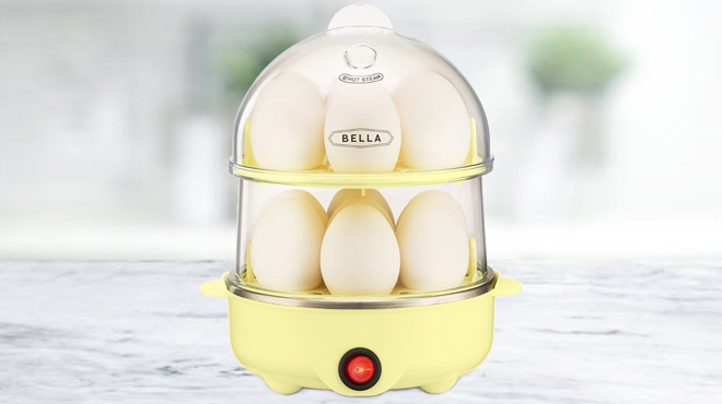 Bella Rapid Electric 14 Egg Cooker and Poacher in Yellow