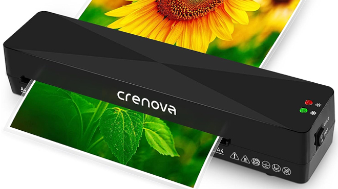 Crenova A4 Personal Thermal Laminator Machine in Black Color