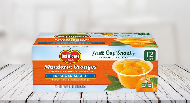 Del Monte Fruit Cup Snacks on the Table