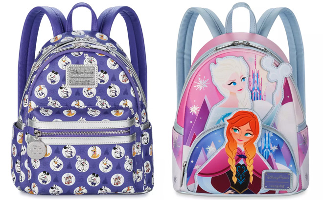 Disney100 Mickey Mouse and Friends and Frozen Loungefly Mini Backpack