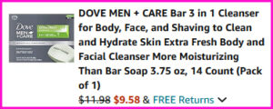 Dove Men Bar Checkout Screen